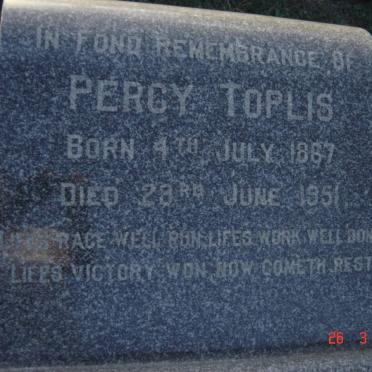 TOPLIS Percy 1867-1951