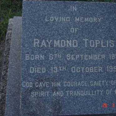 TOPLIS Raymond 1898-1851