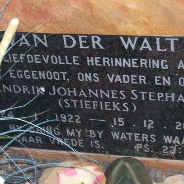 WALT Hendrik Johannes Stephanus, van der 1922-2002