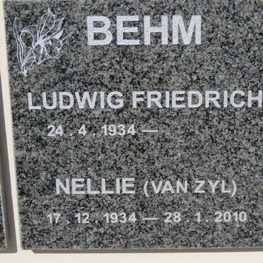 BEHM Ludwig Friedrich 1934- &amp; Nellie VAN ZYL 1934-2010
