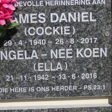 ? James Daniel 1940-2017 &amp; Engela KOEN 1942-2016