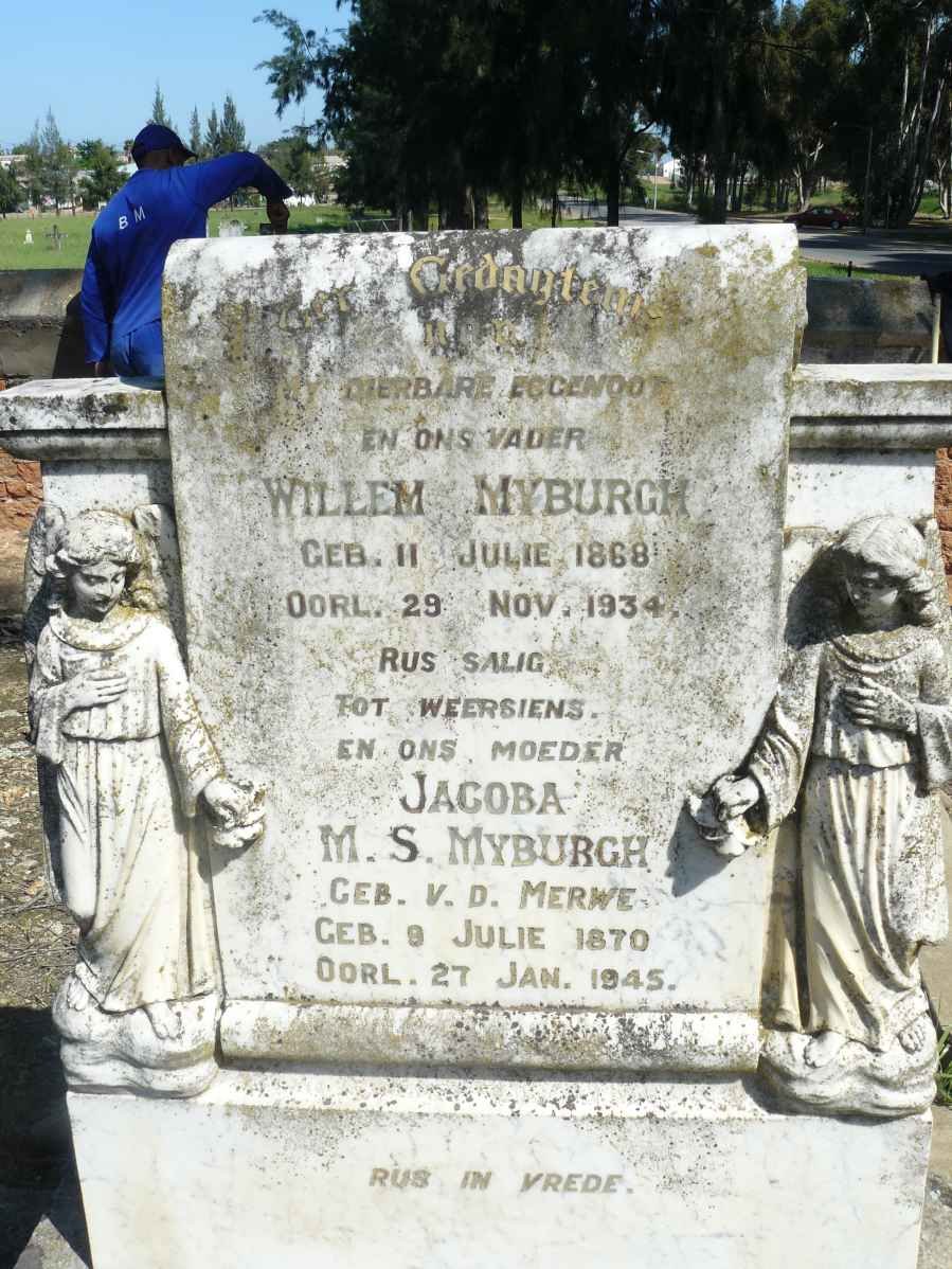 MYBURGH Willem 1868-1934 &amp; Jacoba M.S. V.D. MERWE 1870-1945