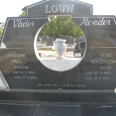 LOUW Joachim Paul 1907-1989 &amp; Elsie Magdalena 1908-1990