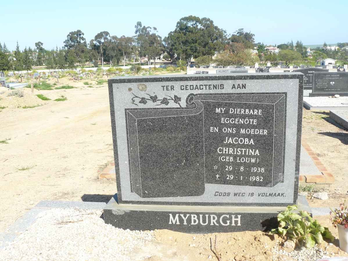 MYBURGH Jacoba Christina nee LOUW 1938-1982