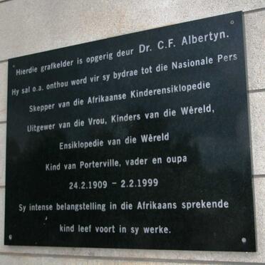 ALBERTYN C.F. 1909-1999