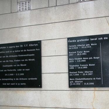 ALBERTYN familielede - sien name