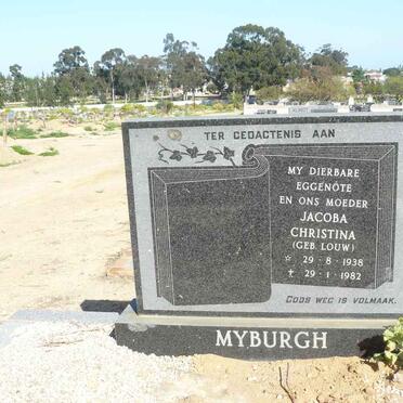 MYBURGH Jacoba Christina nee LOUW 1938-1982