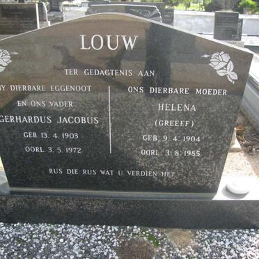 LOUW Gerhardus Jacobus 1903-1972 &amp; Helena GREEFF 1904-1985