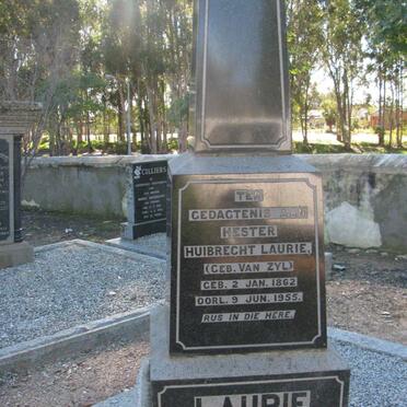 LAURIE Henry Guise 1853-1917 &amp; Hester Huibrecht VAN ZYL 1862-1955