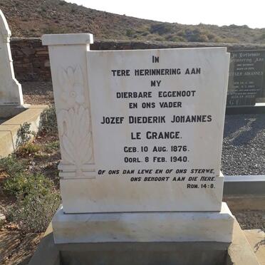 GRANGE Jozef Diederik Johannes, le 1876-1940