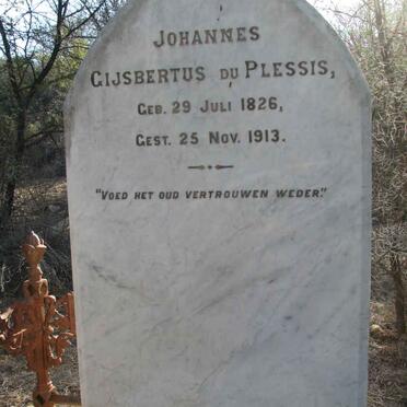 PLESSIS Johannes Gijsbertus, du 1826-1913