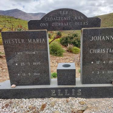 ELLIS Johannes Christian 1892-1971 &amp; Hester Maria FOUCHE 1895-1941