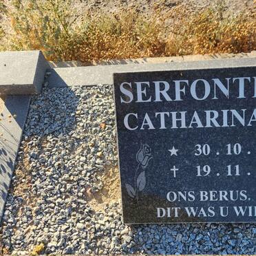 SERFONTEIN Catharina I. 1947-2001