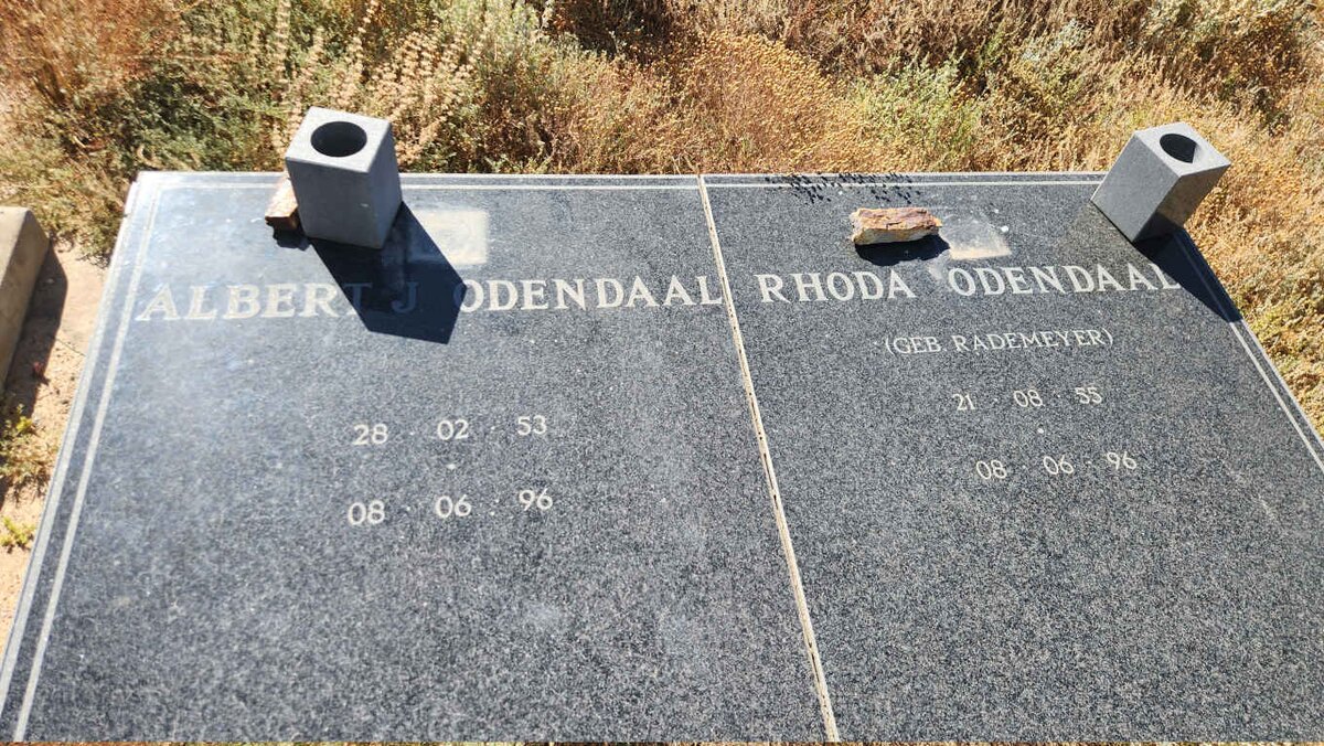 ODENDAAL Albert J. 1953-1996 & Rhoda RADEMEYER 1955-1996