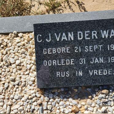 WALT C. J., van der 1908-1985