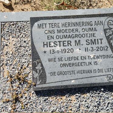 SMIT Hester M. 1920-2012