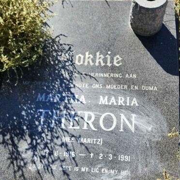 THERON Martha Maria nee MARITZ 1916-1991