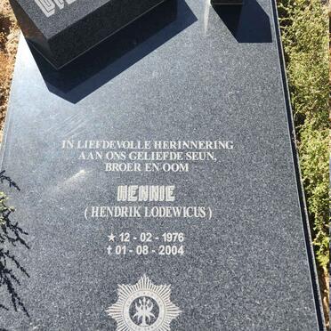 DIEDERICKS Hendrik Lodewicus 1976-2004