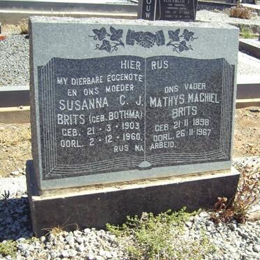 BRITS Mathys Machiel 1898-1967 &amp; Susanna C.J. BOTHMA 1903-1960