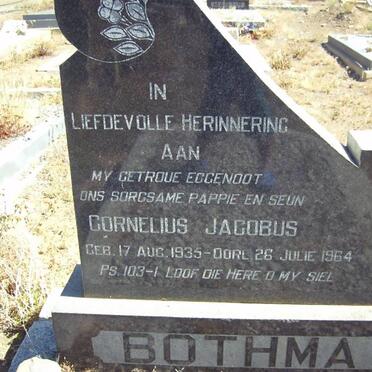 BOTHMA Cornelius Jacobus 1935-1964
