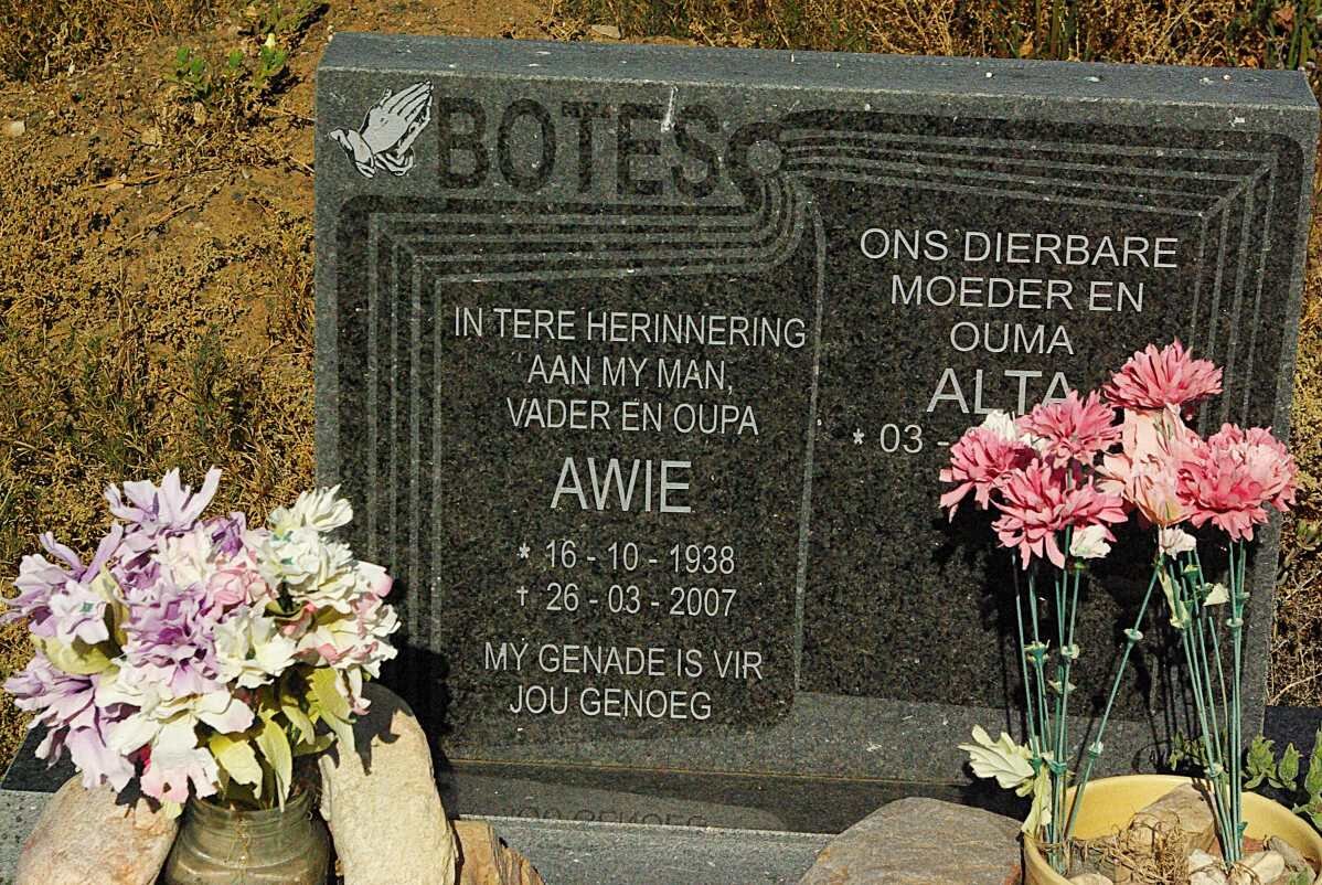 BOTES Awie 1938-2007 & Alta 1941-