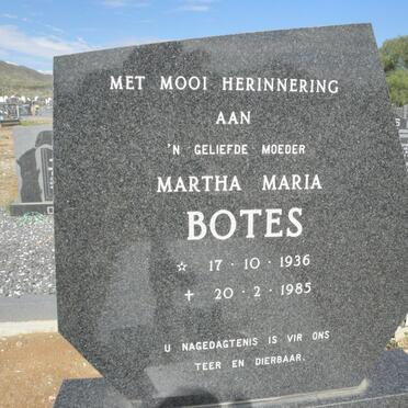 BOTES Martha Maria 1936-1985