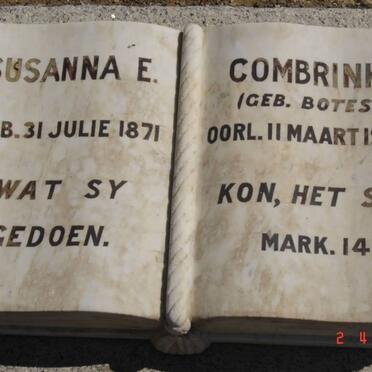 COMBRINK Susanna E. nee BOTES 1871-1940