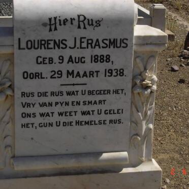ERASMUS Lourens J. 1888-1938