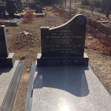 ECK Elizabeth, van nee VAN ECK 1911-1981