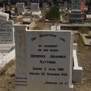 HATTINGH Diederick Johannes 1880-1939