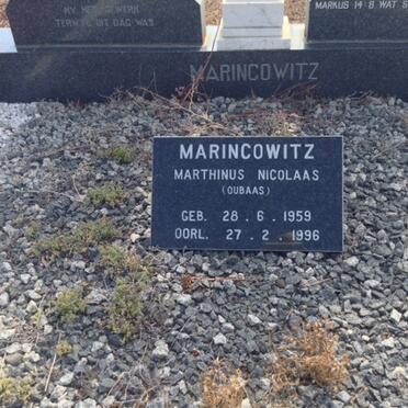 MARINCOWITZ Marthinus Nicolaas 1959-1996