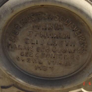 MARAIS Maria Johanna Elisabeth nee GOUWS 1846-1937