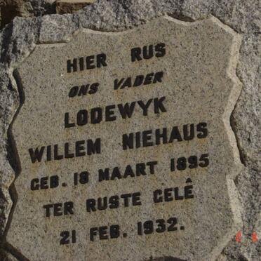 NIEHAUS Lodewyk Willem 1895-1932