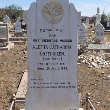 OOSTHUIZEN Aletta Catharina nee HITGE 1846-1933