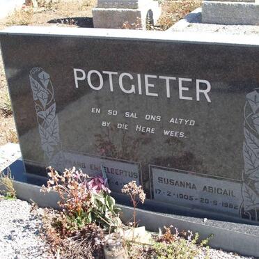 POTGIETER Frans Engelbertus &amp; Susanna Abigail 1905-1982