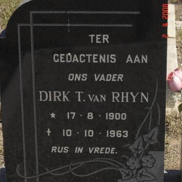 RHYN Dirk T., van 1900-1963
