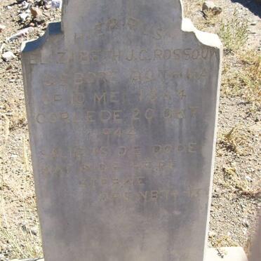 ROSSOUW Elizabeth J.C. nee BOTHMA 1864-1944