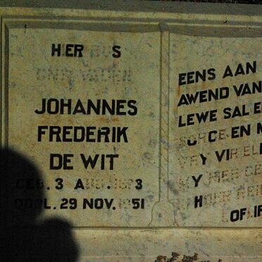 WIT Johannes Frederik, de 1873-1951