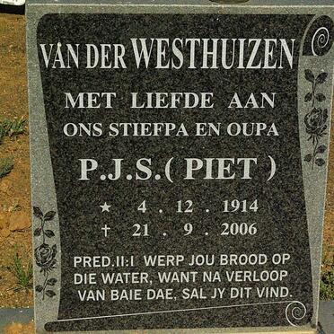 WESTHUIZEN P.J.S., van der 1914-2006