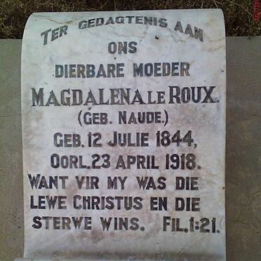 ROUX Magdalena, le nee NAUDE 1844-1918