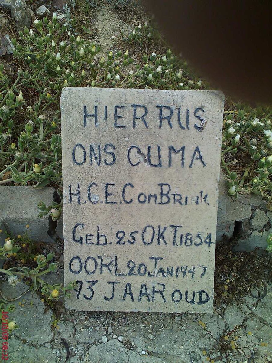 COMBRINK H.C.E. 1854-1947