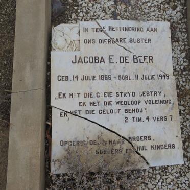 BEER Jacoba E., de 1866-1945