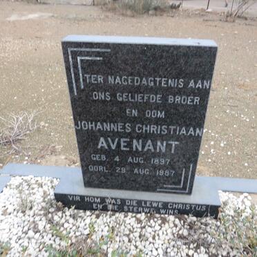 AVENANT Johannes Christiaan 1897-1987