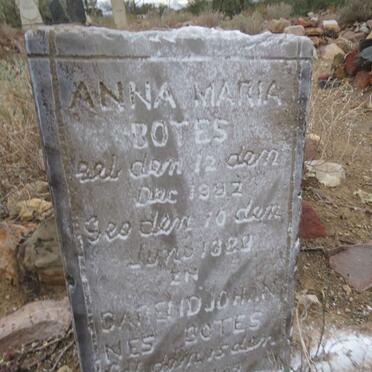 BOTES Barend Johannes ?-190? :: BOTES Anna Maria 1882-1888