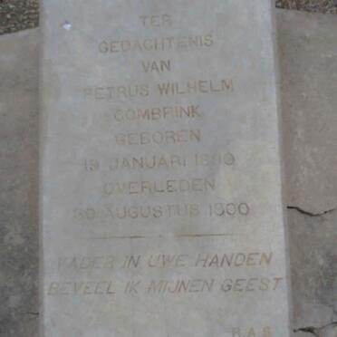 COMBRINK Petrus Wilhelm 1830-1900