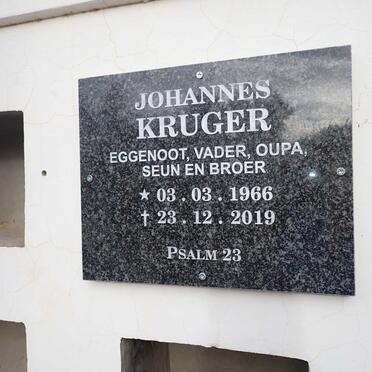 KRUGER Johannes 1966-2019