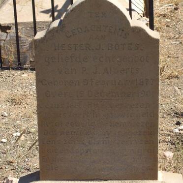 ALBERTS Hester J. nee BOTES 1877-1901