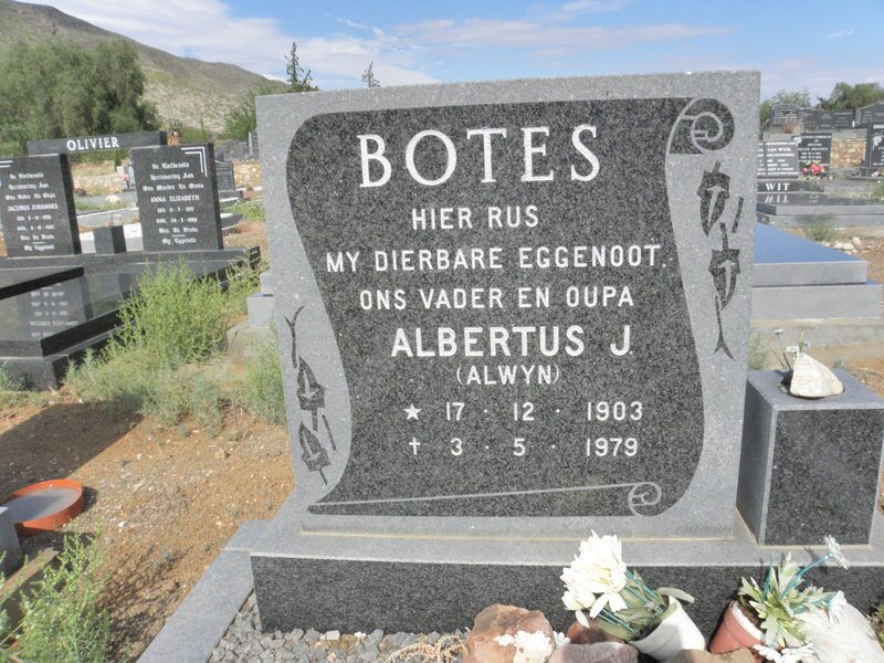 BOTES Albertus J. 1903-1979