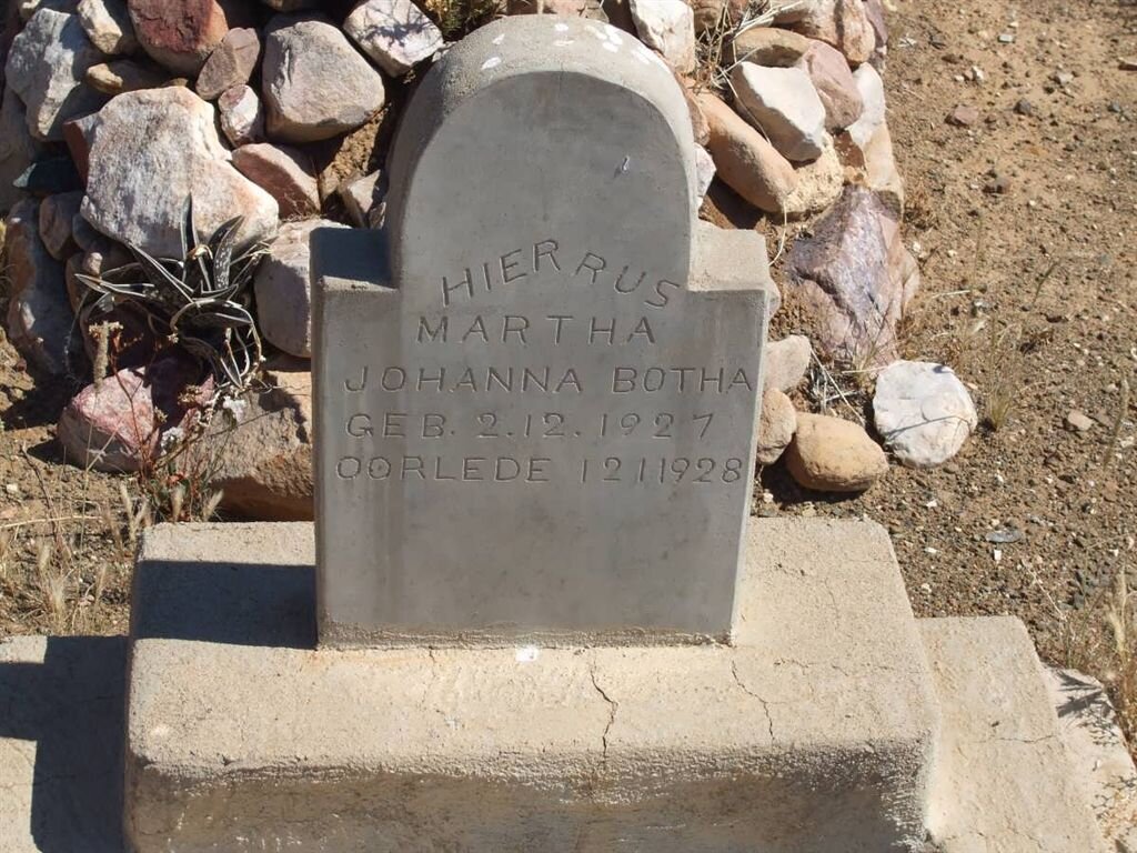 BOTHA Martha Johanna Botha 1927-1928