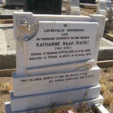 HAAK Katharine nee EICH 1885-1947